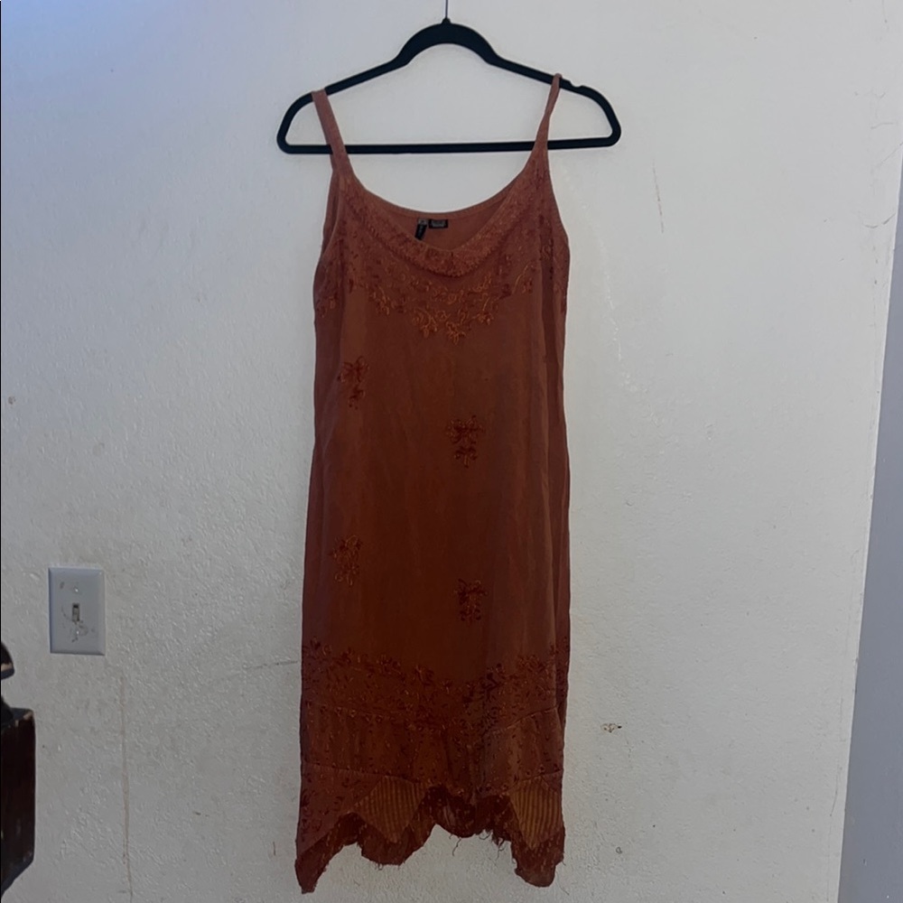 Kaaku Rust Orange Boho Dress